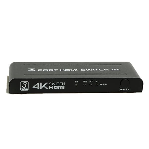 سوییچ 3 پورت HDMI مدل 4K301 با بدنه فلزی
