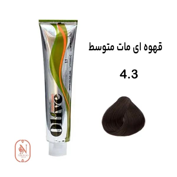 رنگ مو الیو شماره 4.3 (قهوه ای مات متوسط)