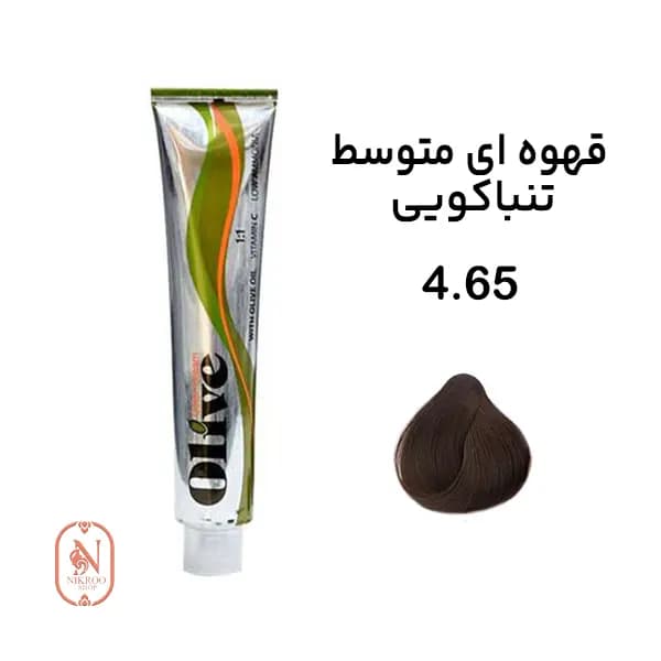 رنگ موی الیو شماره 4.65 (قهوه ای متوسط تنباکویی)