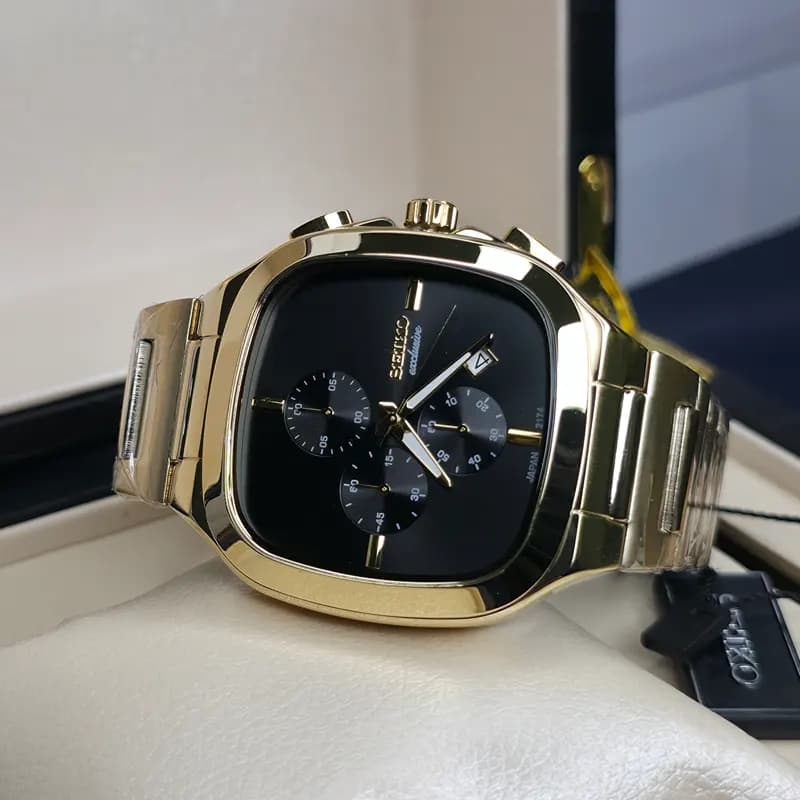 ساعت مچی مردانه سیکو اکسکلوسیو اورجینال ژاپن طلایی مشکی مدل 2174G — تصویر ۳