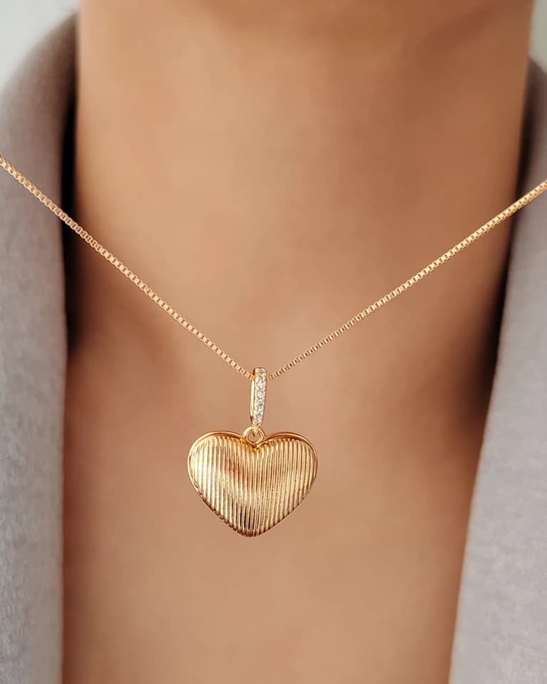 گردنبند قلب صدفی ژوپینگ