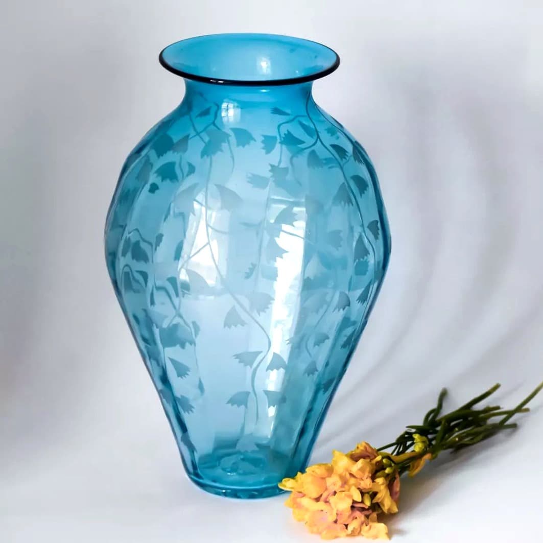 گلدان شیشه ای دست ساز