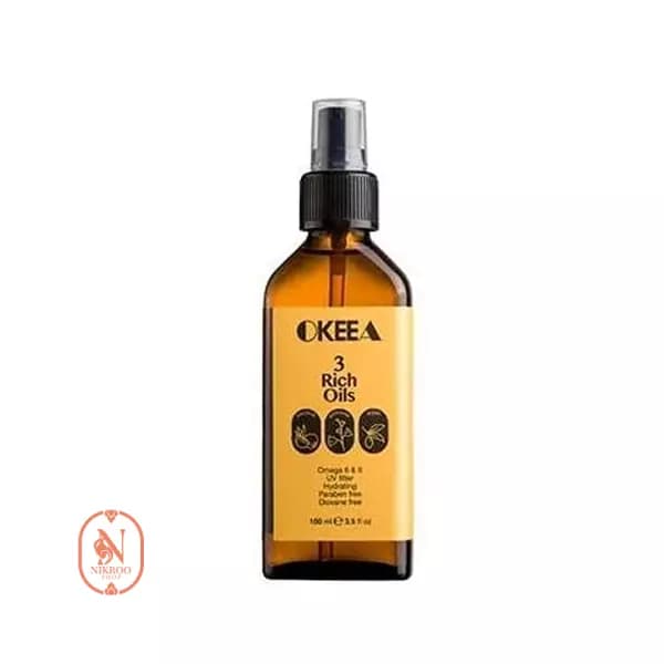روغن تقویت کننده مو ، پوست و ناخن حاوی 3 روغن آرگان ، نارگیل و گل مغربی اکیا