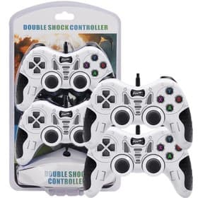 دسته بازی Double shock سیمی مدل USB-606 سفید — تصویر ۲