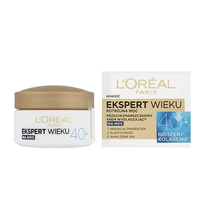 کرم ضد چروک و آبرسان شب لورال بالای 40 سال Loreal