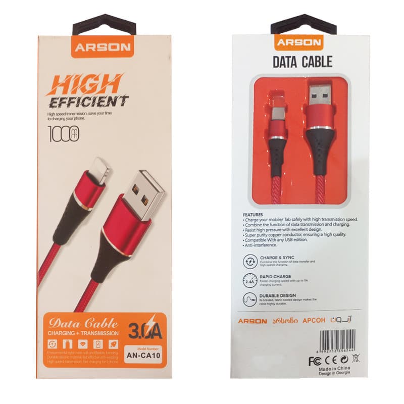 کابل شارژ لایتنینگ ARSON مدل AN-CA10 — تصویر ۴