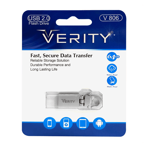 فلش مموری 64 گیگابایت VERITY مدل V806 سرعت انتقال USB2.0