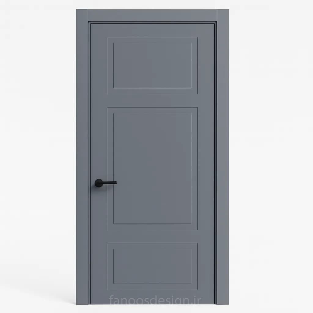 درب داخلی طوسی MDF با طراحی مدرن و مینیمال کد 30236