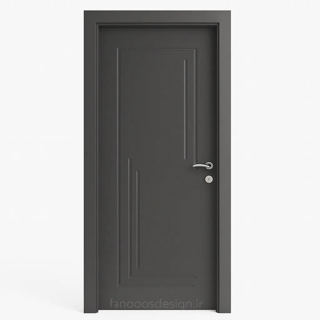 درب داخلی تیره مدرن MDF با طراحی مینیمال کد 30235 — تصویر ۲