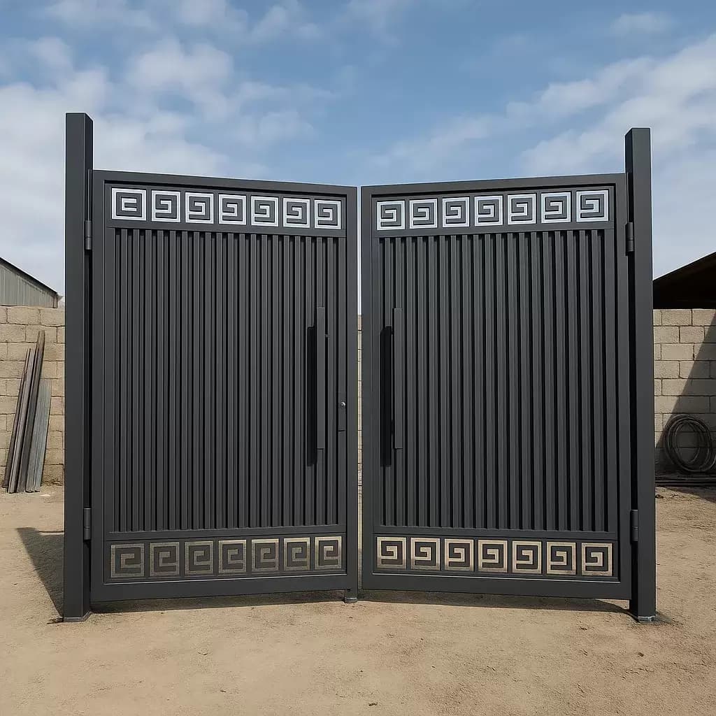 درب حیاط فلزی مدرن طرح سلطنتی – کد 30163
