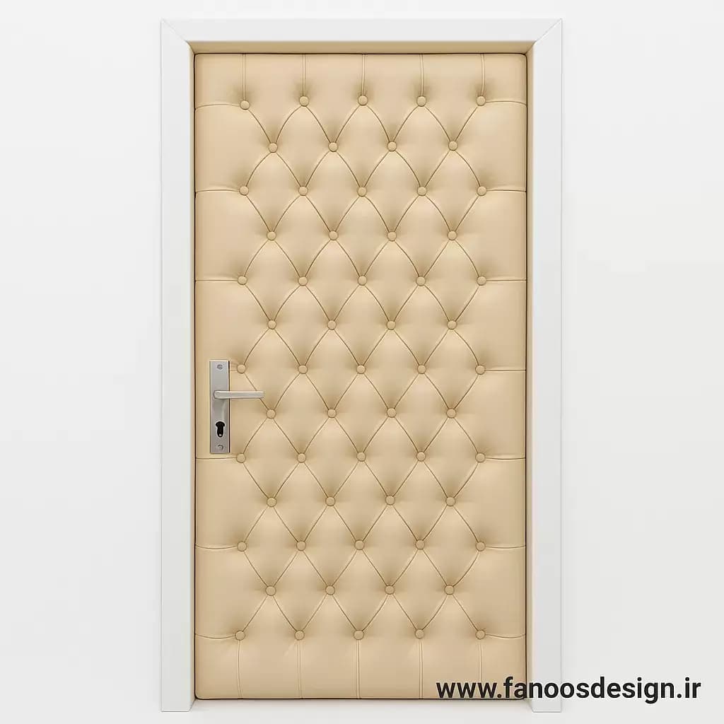 درب آکوستیک چرمی کرم کد 30160