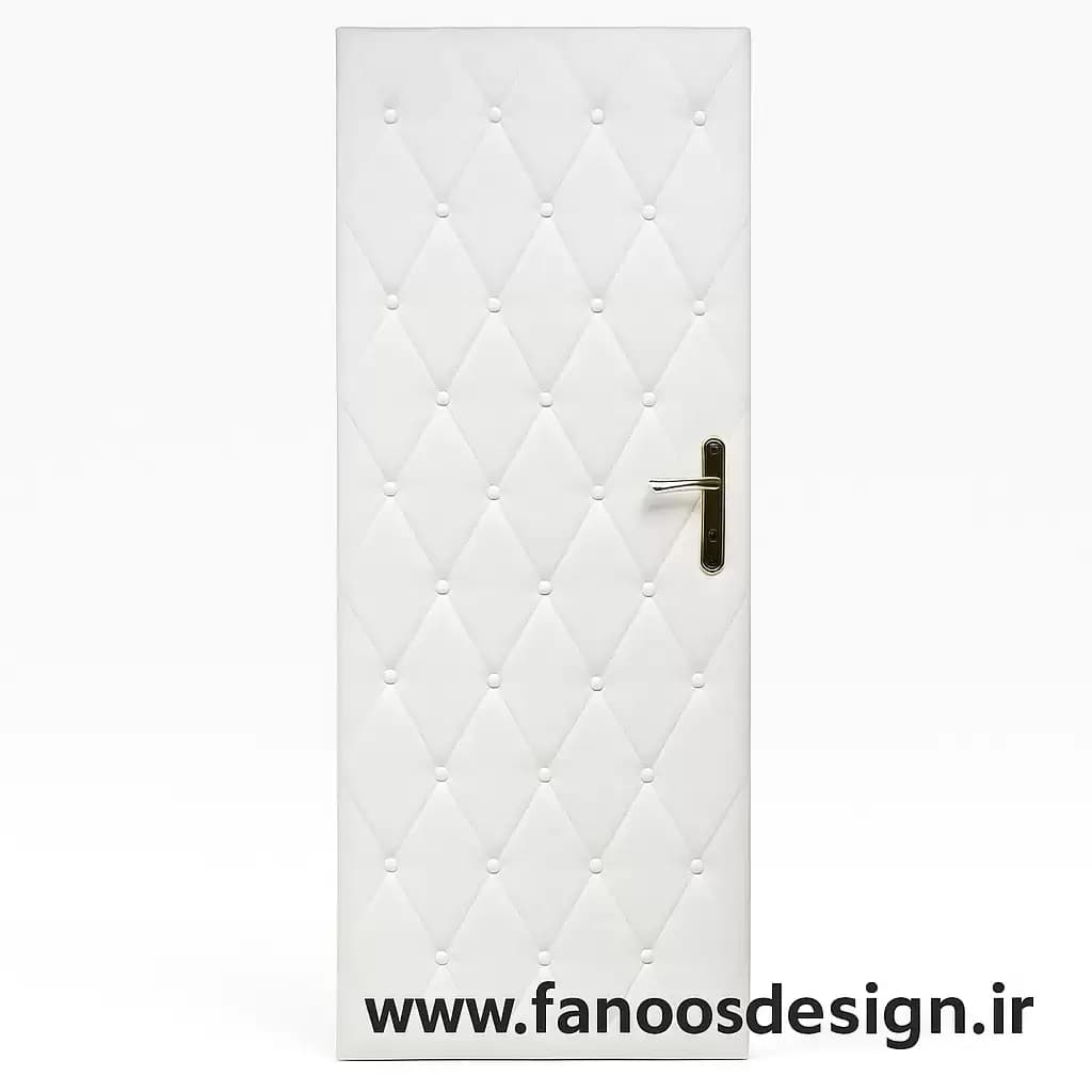 درب آکوستیک چرمی سفید کد 30157