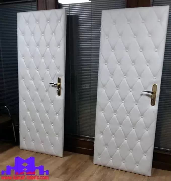 درب آکوستیک چرمی سفید کد 30157 — تصویر ۲