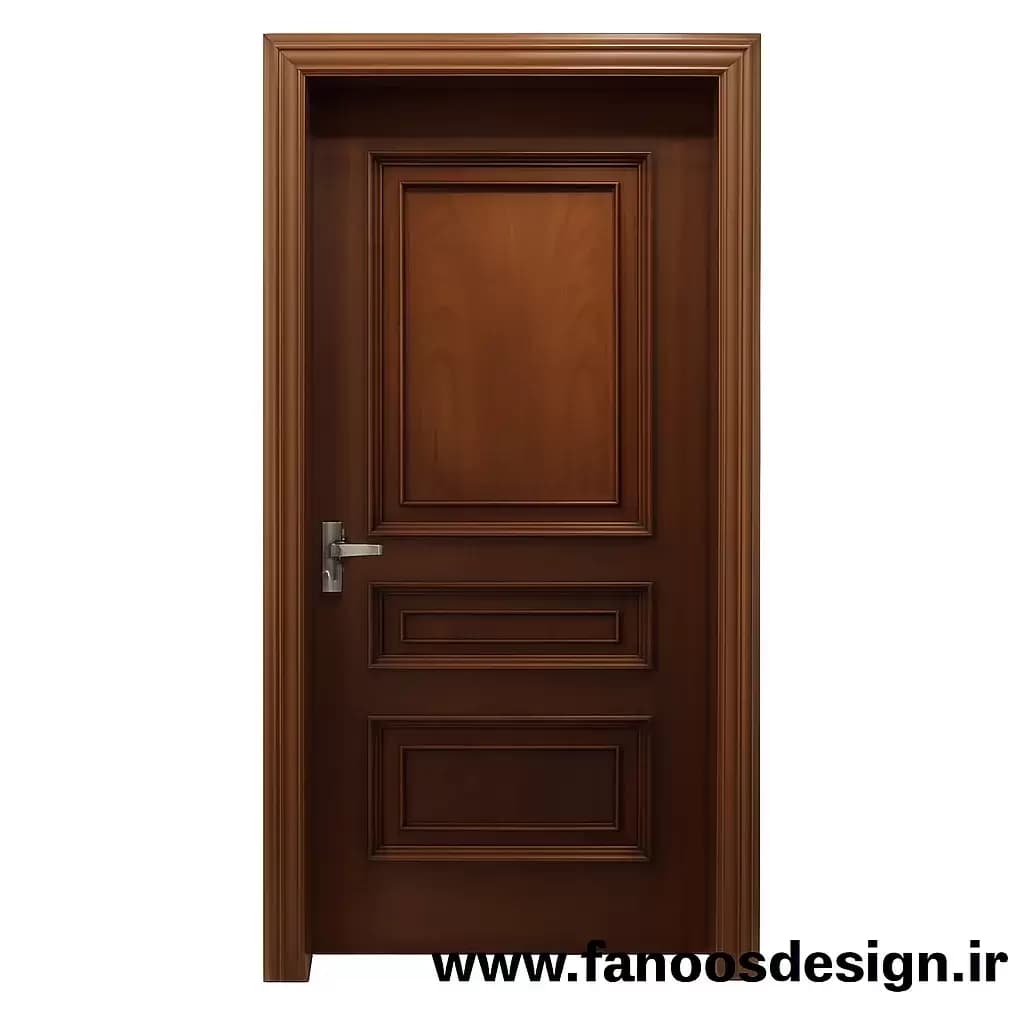 درب چوبی کلاسیک قهوه‌ای کد 30147