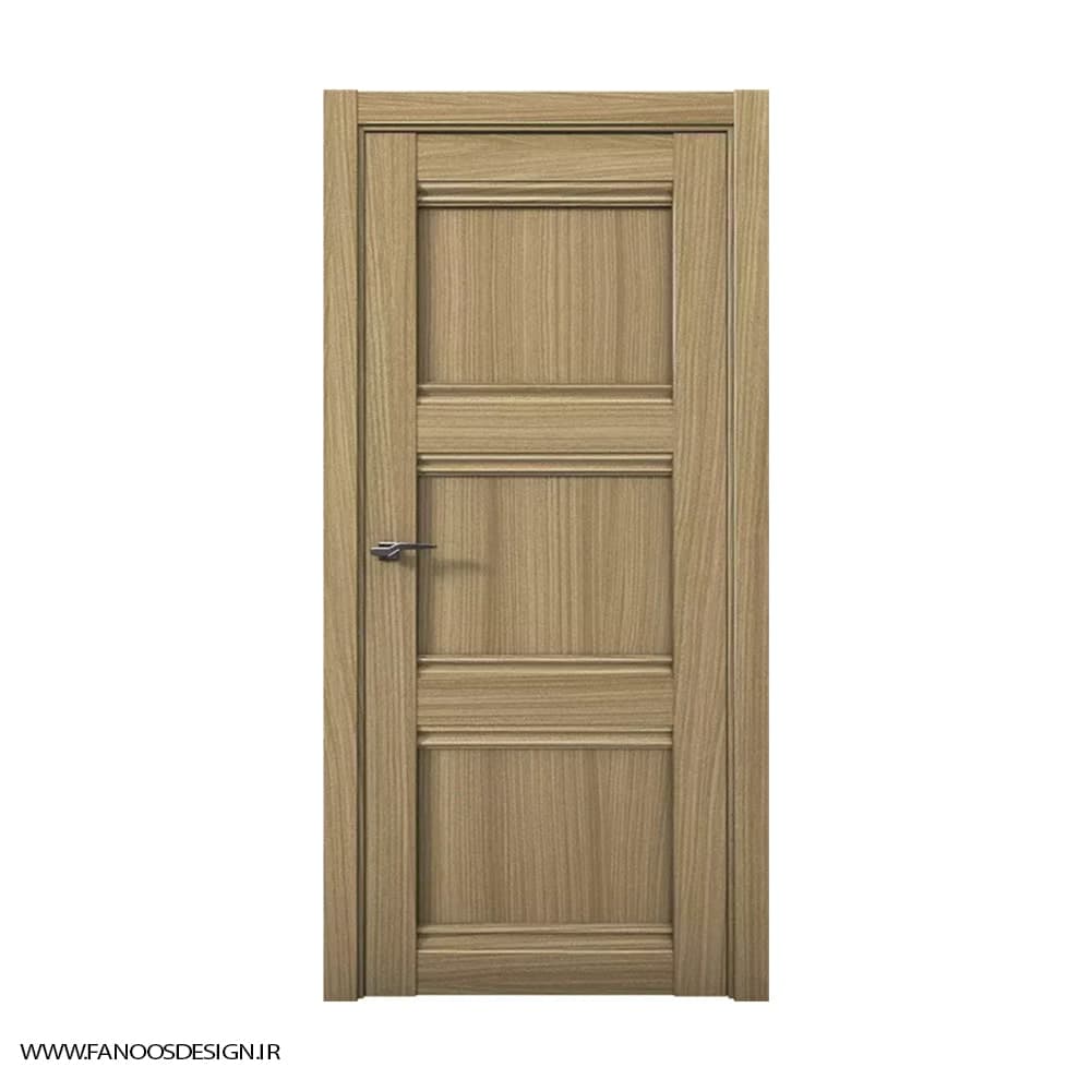 در چوبی اتاق خواب لوکس سه قاب کف تراش کد 30158 — تصویر ۴