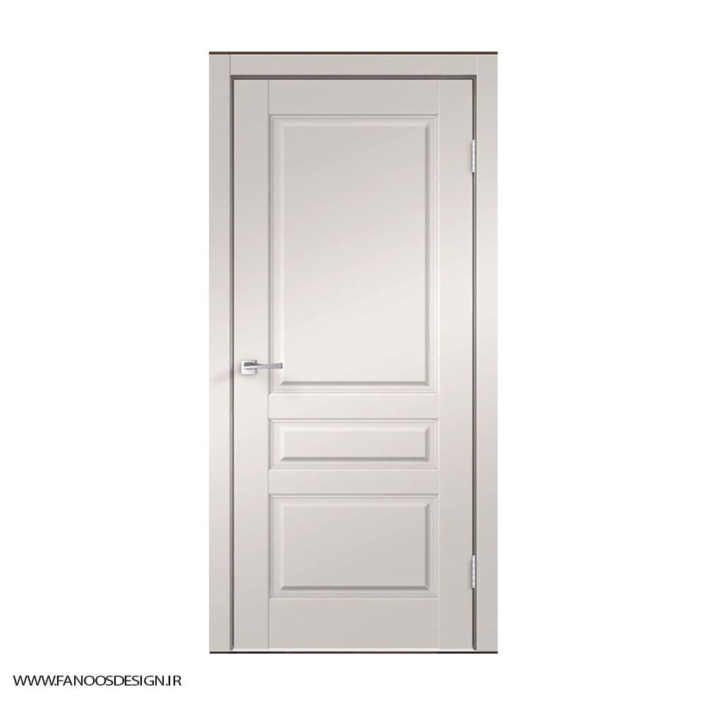درب سه قاب قاب نئو کلاسیک MDF با رنگ پوششی CNC کد 30143