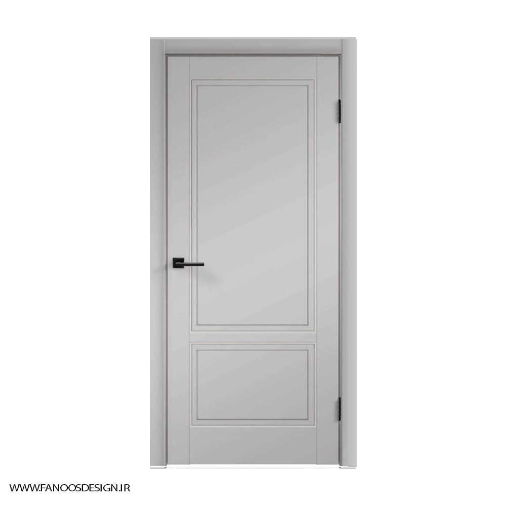 درب دو قاب کلاسیک MDF با رنگ پوششی CNC کد 30141 — تصویر ۲