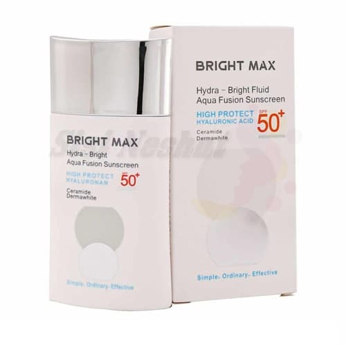 فلوئید ضد آفتاب آکوافیوژن هیدرا برایت SPF50 برایت مکس Bright Max