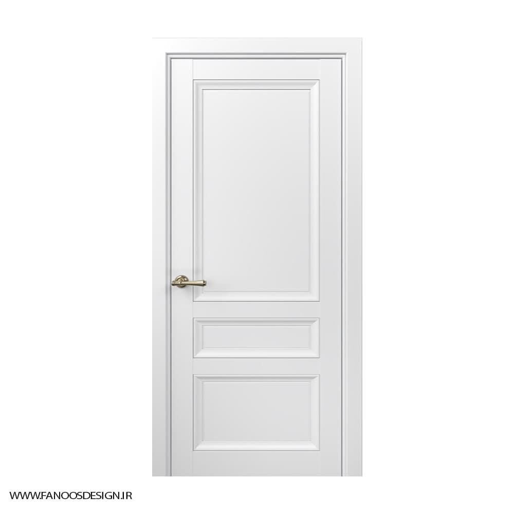 درب اتاق کلاسیک سه قاب کف تراش با رنگ پلی اورتان کد 30963 — تصویر ۵