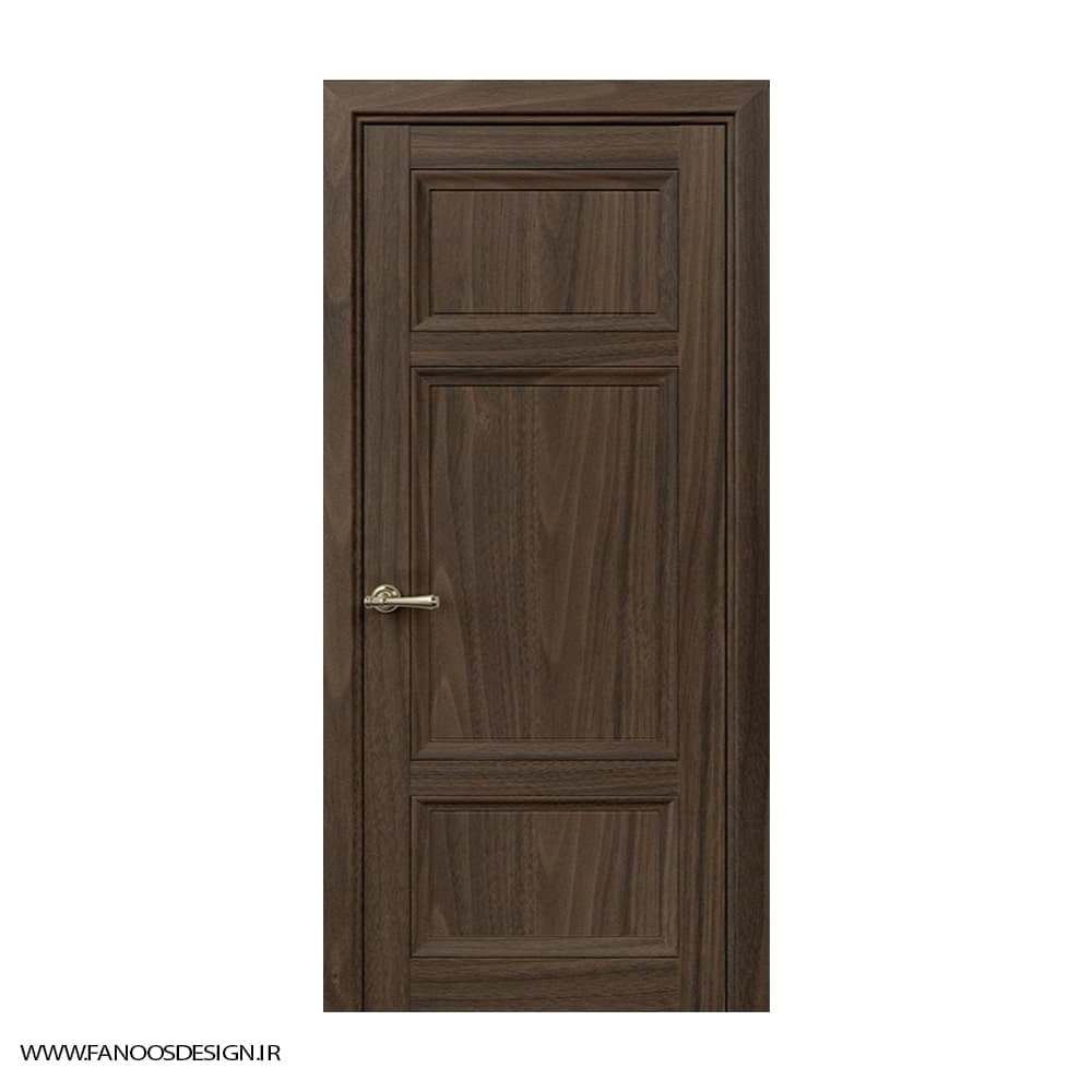 درب اتاق خواب کلاسیک سه قاب کف تراش با رنگ پلی اورتان کد 30962 — تصویر ۵