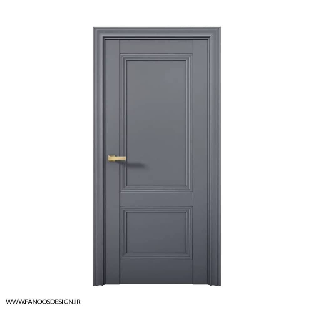 درب تمام چوب با رنگ پوششی کلاسیک کد 30952 — تصویر ۲
