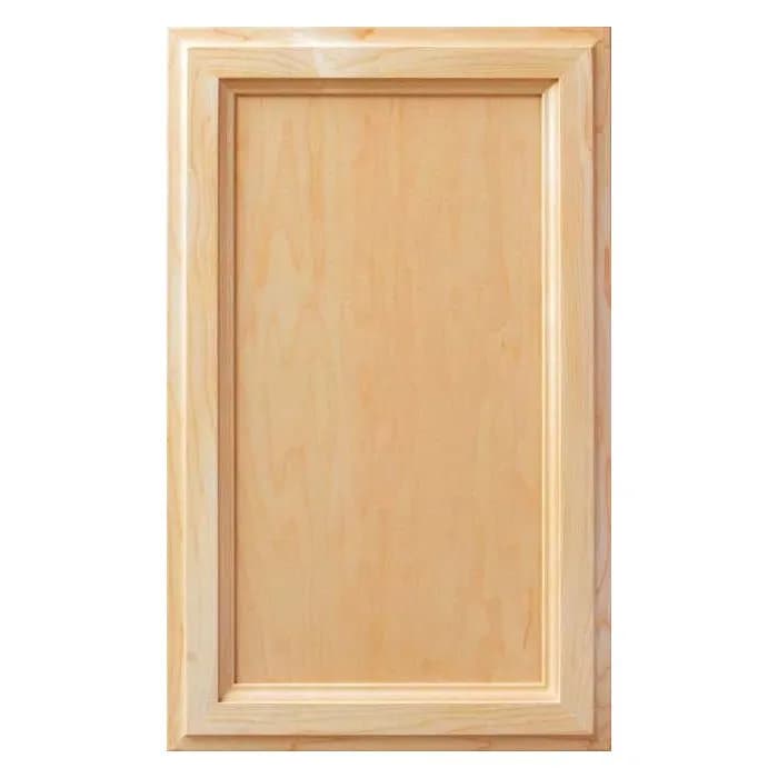 درب کابینت چوبی تک قاب کف تراش سبک مدرن با روکش راش و رنگ پلی اورتان کد 209