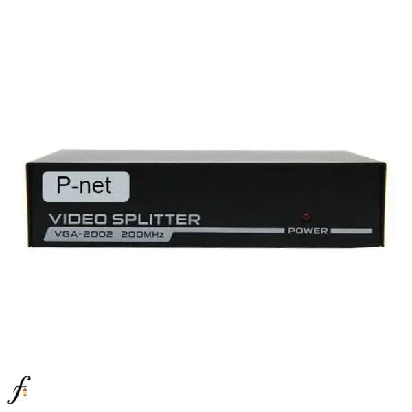 اسپلیتر 1 به 2 VGA پی نت مدل VGA-2002 با آداپتور 200mHz
