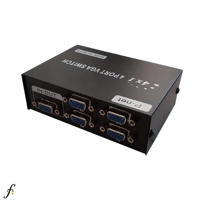 سوئیچ 4 پورت دستی VGA پی نت با بدنه فلز — تصویر ۳