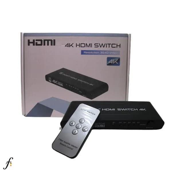 سوئیچ 5 پورت HDMI پی نت مدل 4K501 با بدنه فلزی