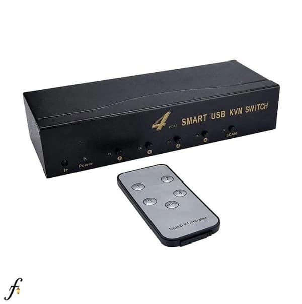 کی وی ام سوئیچ 4 پورت VGA/USB فرانت مدل FN-K4US به همراه کابل — تصویر ۲