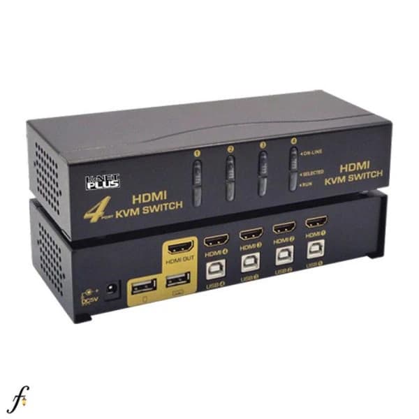 کی وی ام سوئیچ کی نت پلاس مدل KP-H624 با 4 پورت HDMI — تصویر ۳