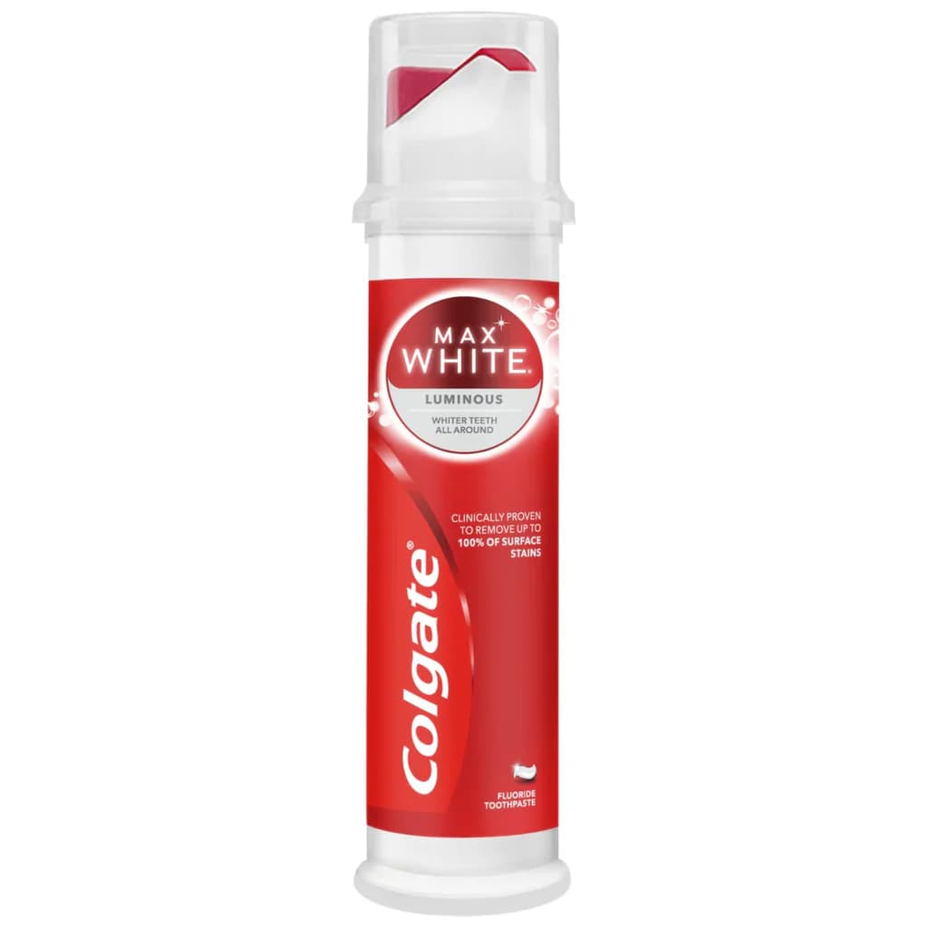 خمیر دندان پمپی کولگیت سفید کننده روزانه مدل Max White حجم 100 میل