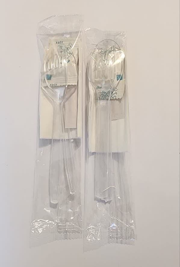 پک قاشق چنکال کاتلری VIP با خلال ساده و نمک ساده بسته های 500 عددی Pack de Cuchara y Tenedor Desechables VIP con Palillo y Sal Simples – Caja de 500 unidades — تصویر ۴