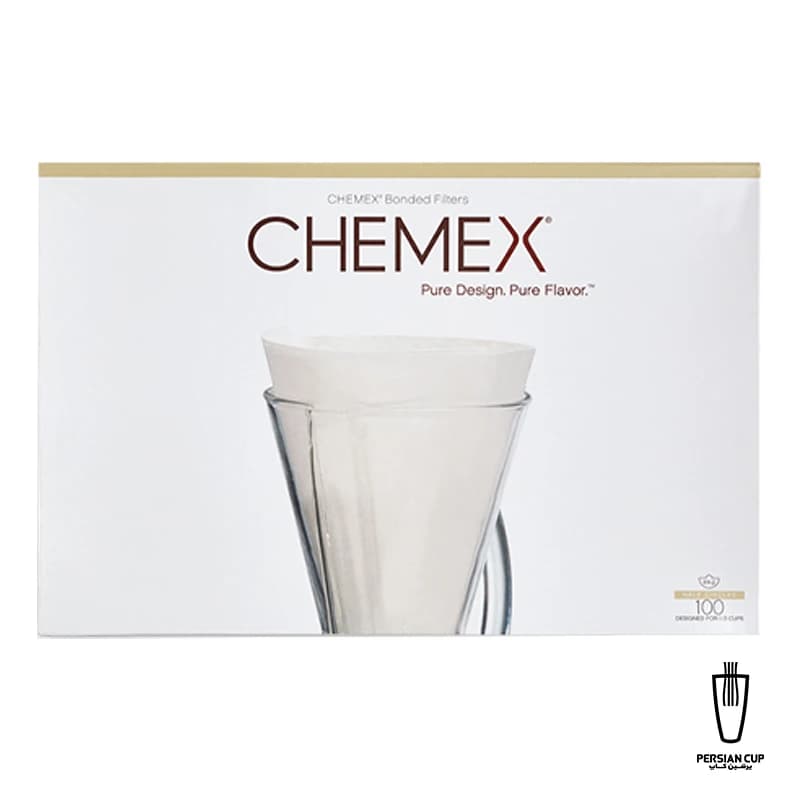 فیلتر کاغذی کمکس (CHEMEX)1 تا 3 کاپ بسته 100 عددی (اورجینال)