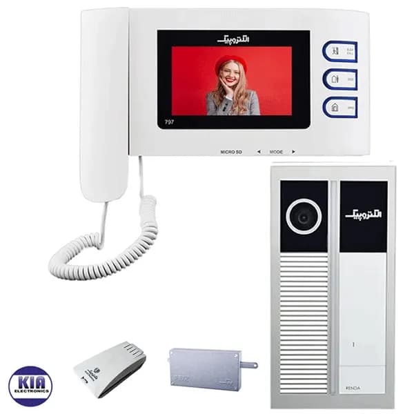 پکیج آیفون تصویری 1 واحدی مدل 797pro الکتروپیک و پنل رندا لمسی