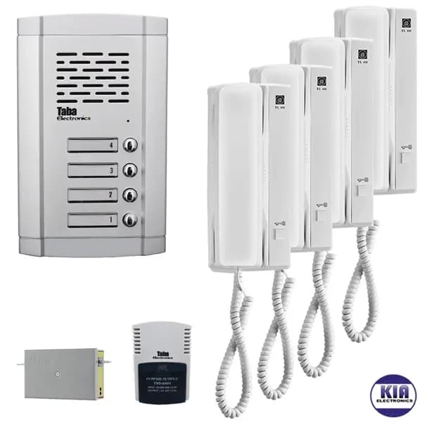 پکیج آیفون صوتی 4 واحدی تابا مدل 633 و پنل 680