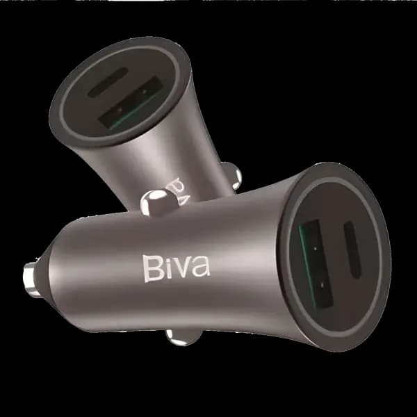 شارژر فندکی بیوا Biva CC-01Q+C توان 20 وات — تصویر ۲