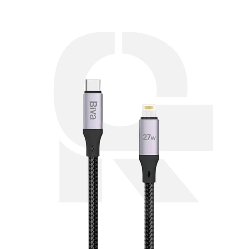کابل تایپ سی به لایتنینگ بیوا طول 1.2متر توان 27 وات Type-c to Lightning C-35CL