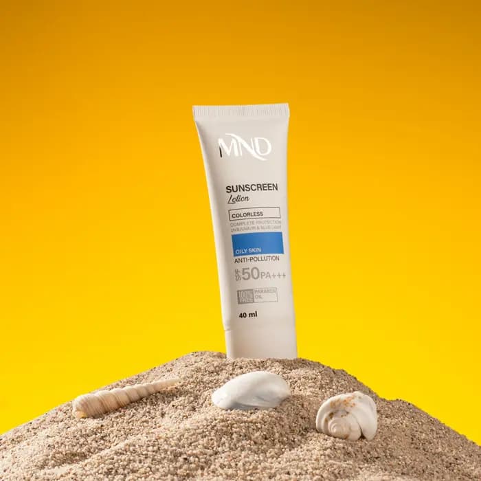 لوسیون ضد آفتاب با فاکتور حفاظتی 50 (SPF 50) مناسب پوست چرب ام ان دی 40 میلی‌لیتر — تصویر ۳