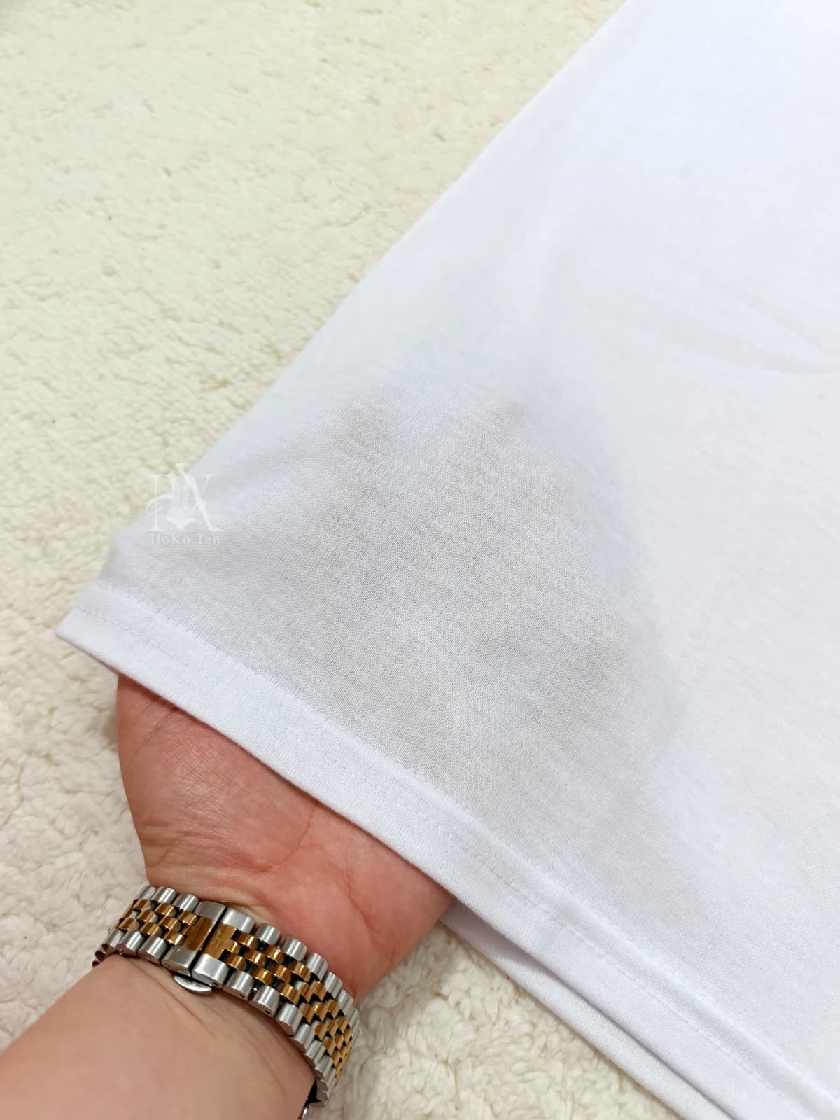 زیرپوش مردانه نیم آستین نخ پنبه سفید ایکس لارج کد 06 — تصویر ۲