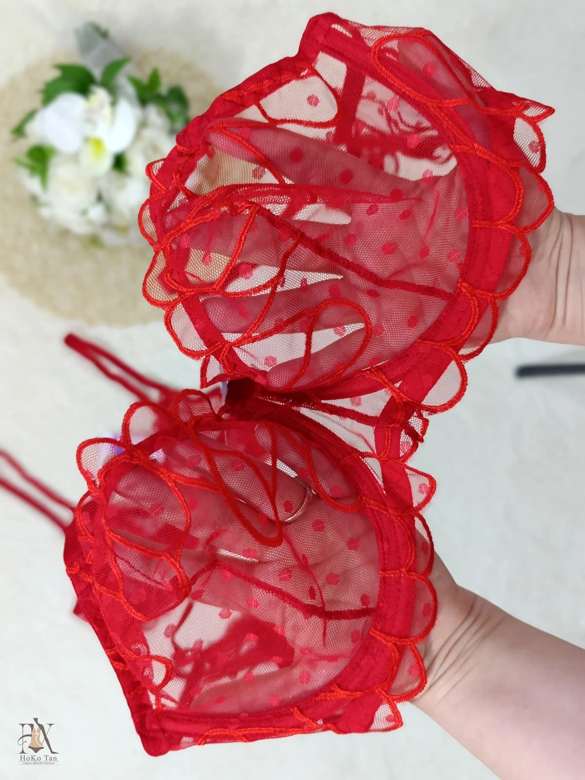 شورت و سوتین فانتزی قرمز کد 51 — تصویر ۳