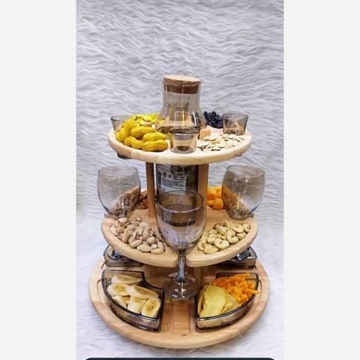 سینی مزه ساتیار 3 طبقه شامپاینی (آرکو)