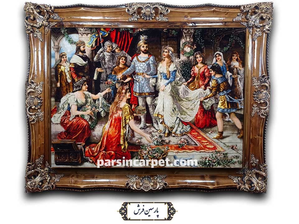 تابلو فرش دستباف تبریز تاجگذاری سلیمان جدید – کد TF2110
