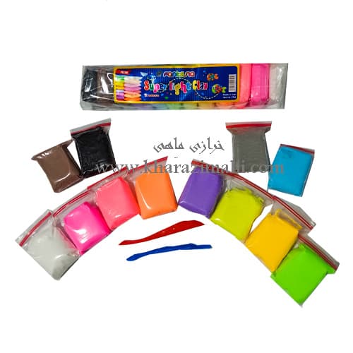 خمیر مجسمه سازی سایز بزرگ پکیج 12 رنگ