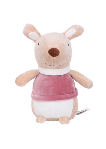 عروسک مخملی مینیسو، مدل Miniso Round Rabbit Plush، صورتی/کرم/ موشک، 23 سانتی متر