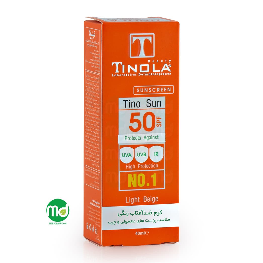 کرم ضد آفتاب رنگی تینولا SPF50 برای پوست خشک و حساس — تصویر ۳