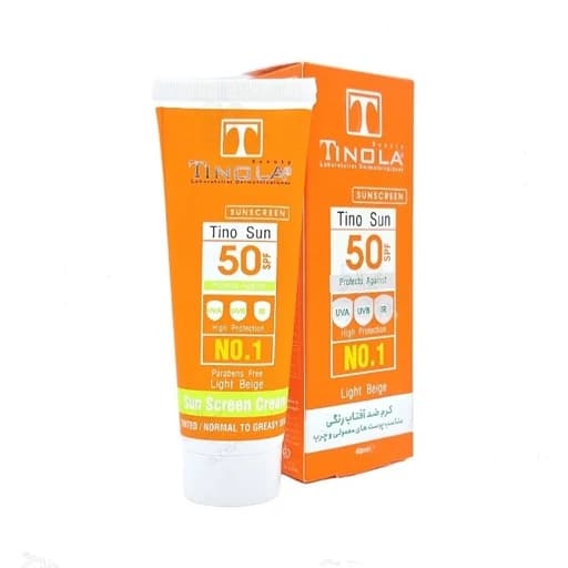کرم ضد آفتاب رنگی تینولا SPF50 برای پوست خشک و حساس — تصویر ۲