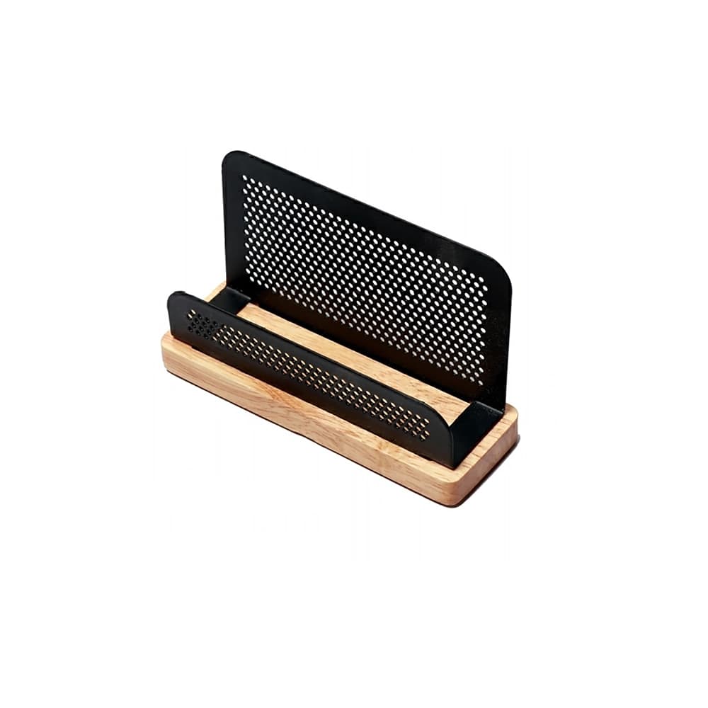 جای کارت ویزیت چوب و فلز جهان نما کد W-17 — تصویر ۳