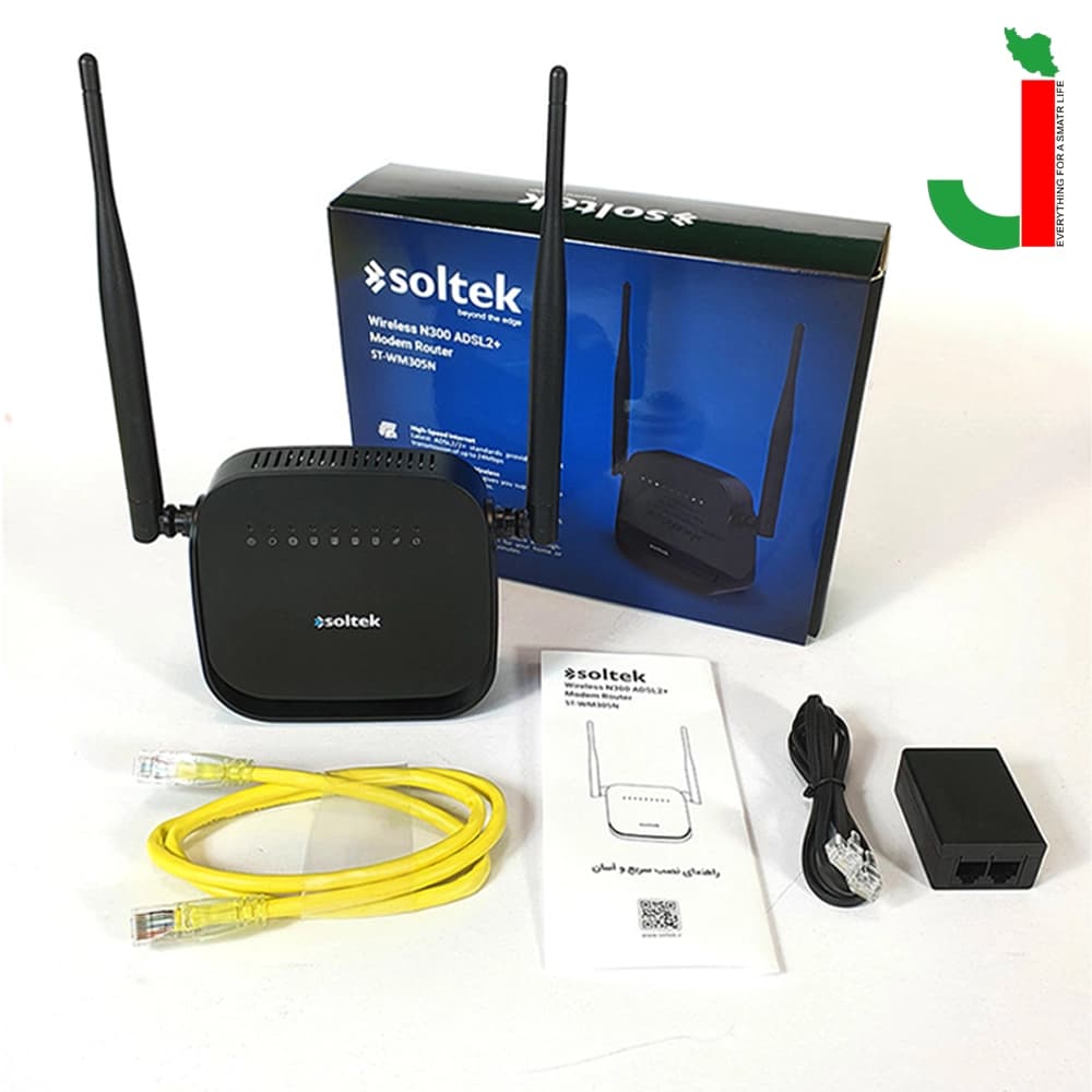 مودم روتر سولتک ADSL2 Plus بی‌سیم N300 سولتک مدل WM305N — تصویر ۲
