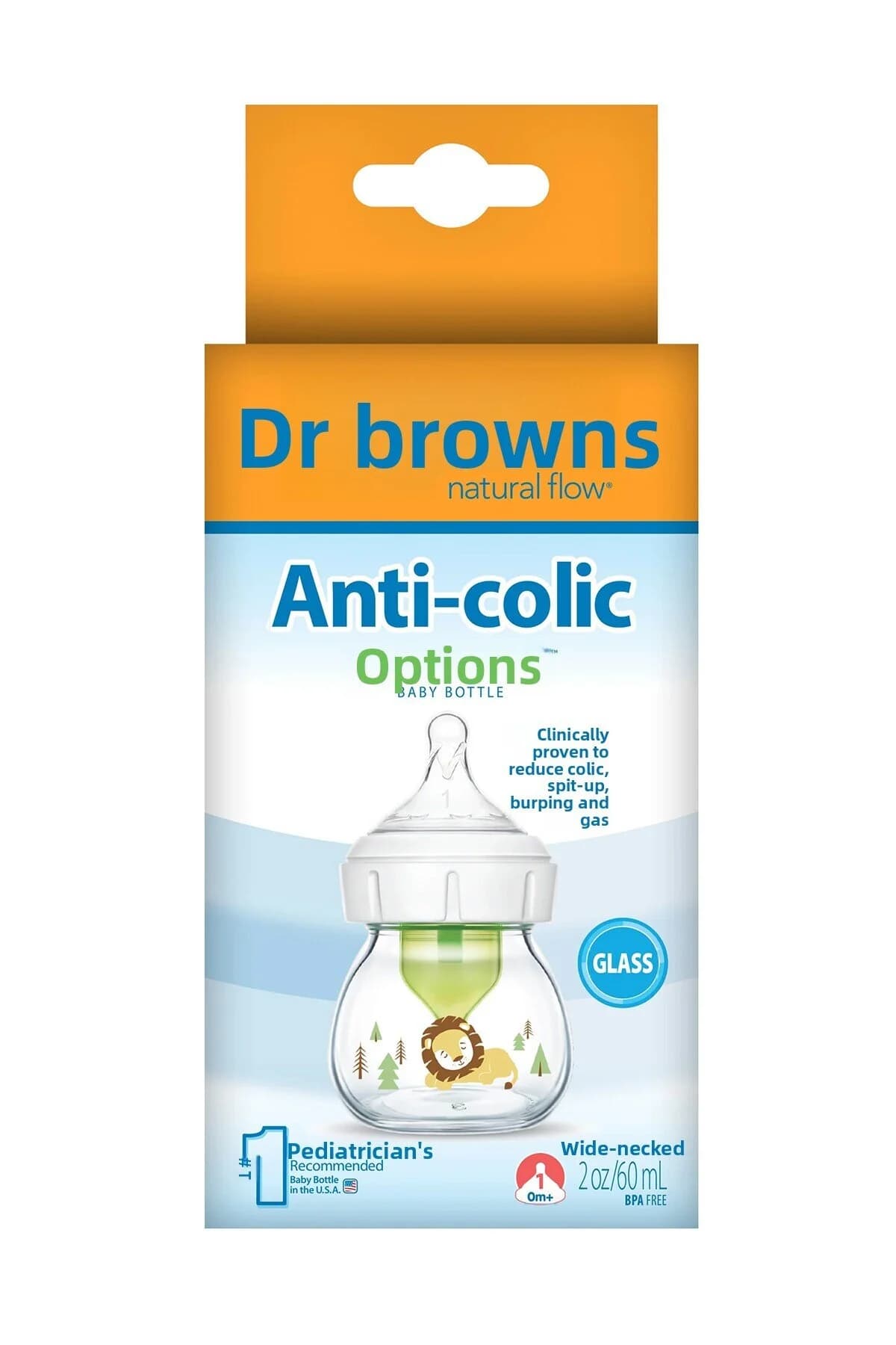 شیشه شیر 60 میل پیرکس طرح شیر دکتر براون | Dr.Brown’s — تصویر ۲